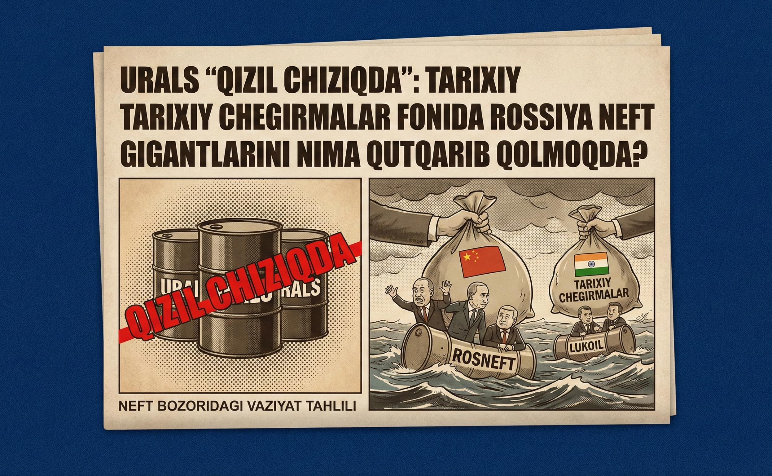 Urals "qizil chiziqda": Tarixiy chegirmalar fonida Rossiya neft gigantlarini nima qutqarib qolmoqda?