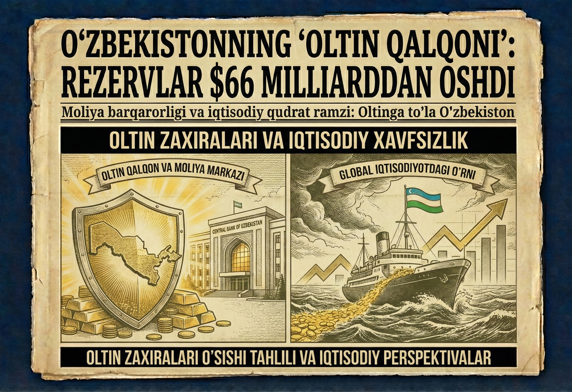 O‘zbekistonning "Oltin Qalqoni": Rezervlar $66 Milliarddan Oshdi